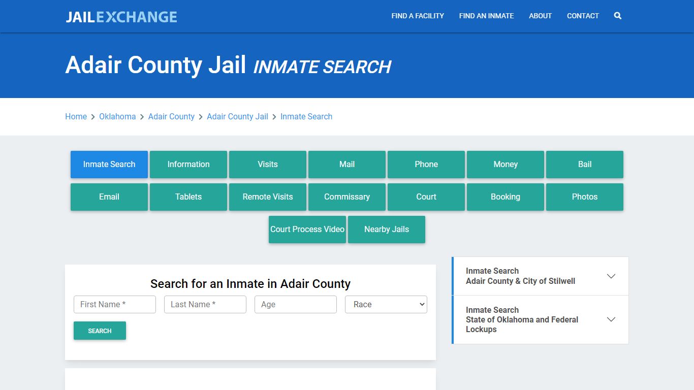 Adair County Jail, OK Inmate Search: Roster & Mugshots