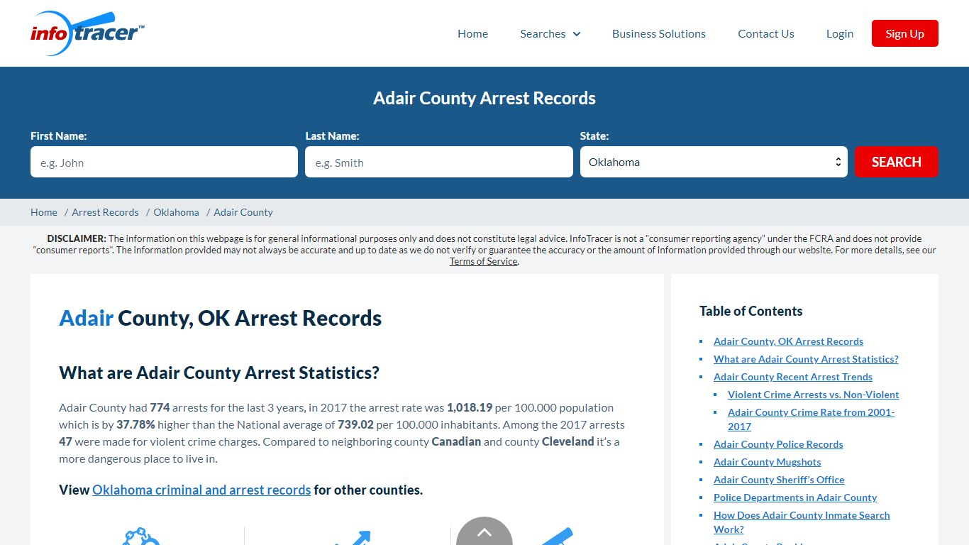 Adair County, OK Arrests, Mugshots & Jail Records - InfoTracer